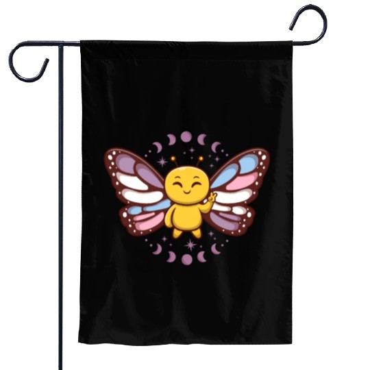 Intersex Monarch Butterfly Subtle Discreet Pride Garden Flags