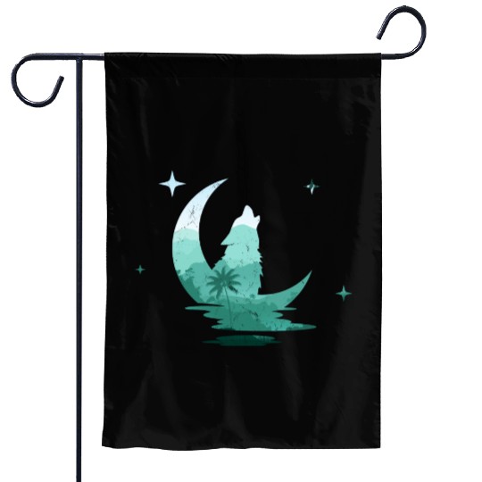 Howling Wolf Nature Lover Garden Flags