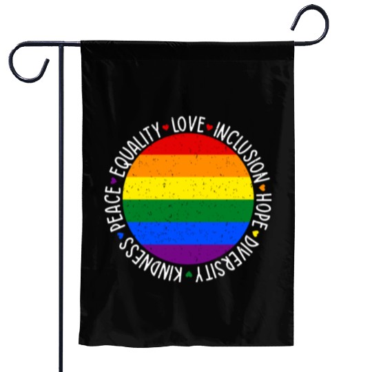 Kindness Equality Love LGBTQ Rainbow Flag Gay Garden Flags