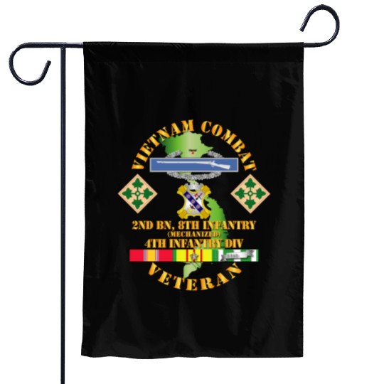 Army Vietnam Combat Infantry Veteran w 2nd Bn 8th Garden Flags