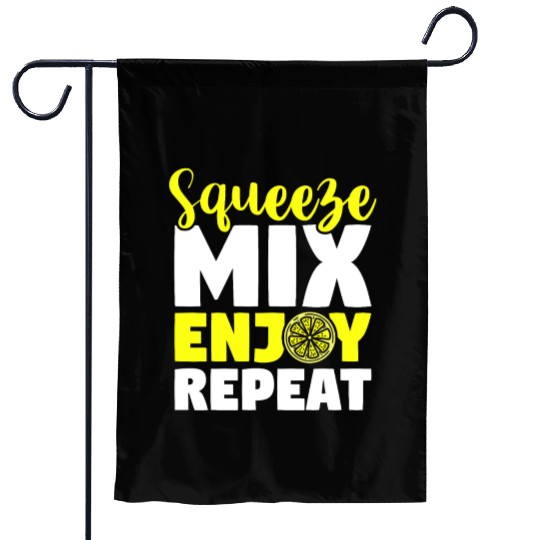 Squeeze Mix Enjoy Repeat Lemon Juice Boss Garden Flags