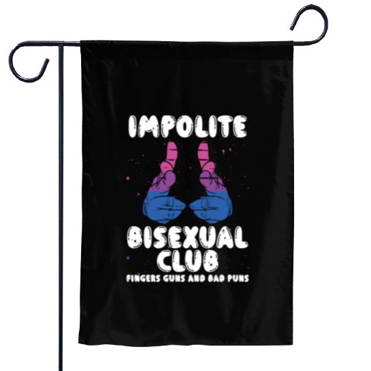 Impolite Bisexual Club Funny Bi Pride LGBT Month Garden Flags