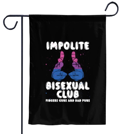 Impolite Bisexual Club Funny Bi Pride LGBT Month Garden Flags