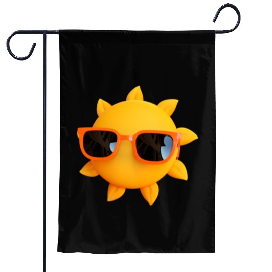 Sun 3d summer yellow nature Garden Flags