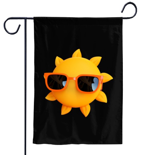 Sun 3d summer yellow nature Garden Flags