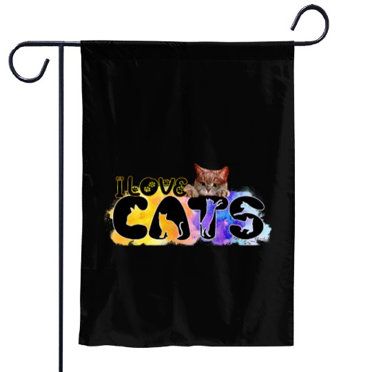 I love Cats Classic Garden Flags