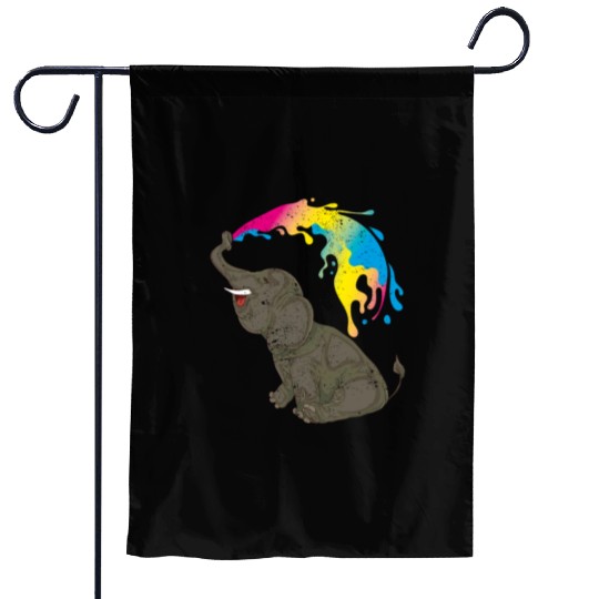 Pan flag elephant LGBT queer gift pansexual Garden Flags