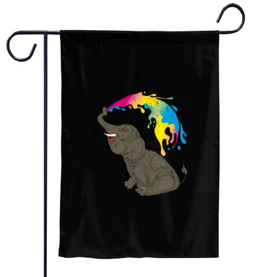 Pan flag elephant LGBT queer gift pansexual Garden Flags