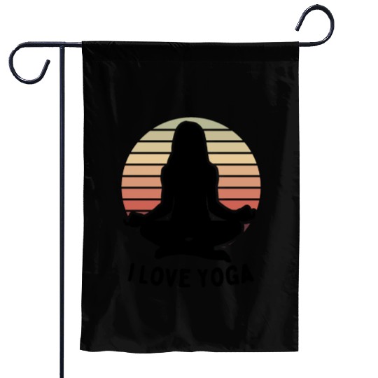 I Love Yoga Garden Flags
