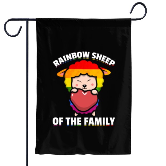 Rainbow Sheep Family Lesbian Gay Pride Garden Flags