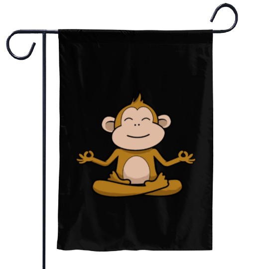 Yoga Monkey, Meditation Yoga For Children And Garden Flags