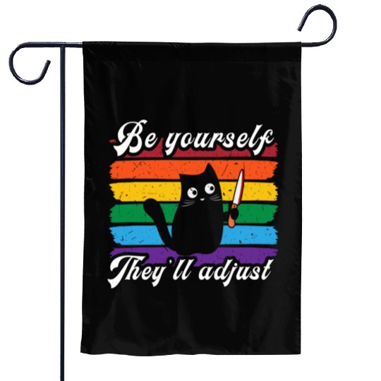 Be Yourself They ll Adjust LGBTQ Rainbow Flag Gay Garden Flags