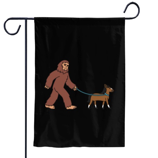 Bigfoot Sasquatch Walking Horse Garden Flags