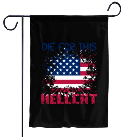 Die For This Hellcat- Vintage US Flag Garden Flags