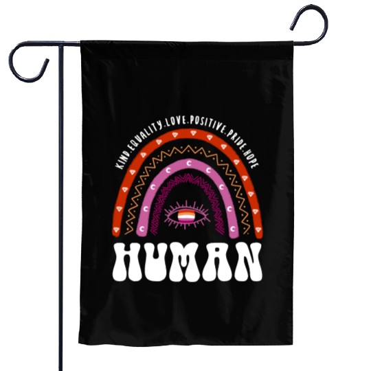 Lesbian Rainbow Human Lesbian Garden Flags