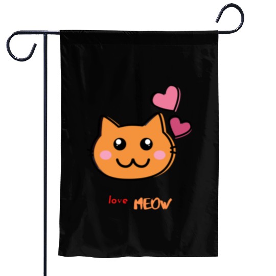 i love meow Garden Flags