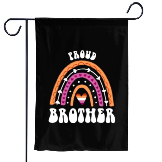 Proud Brother Lesbian Pride Rainbow Garden Flags
