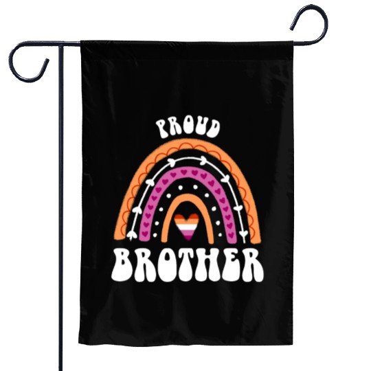 Proud Brother Lesbian Pride Rainbow Garden Flags