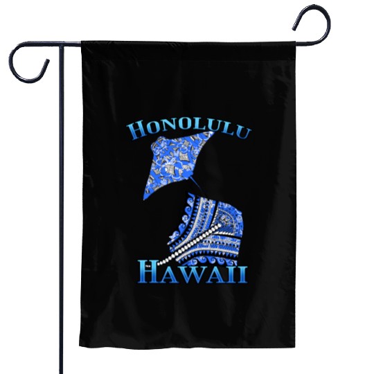 Honolulu Vacation Tribal Stingrays Garden Flags