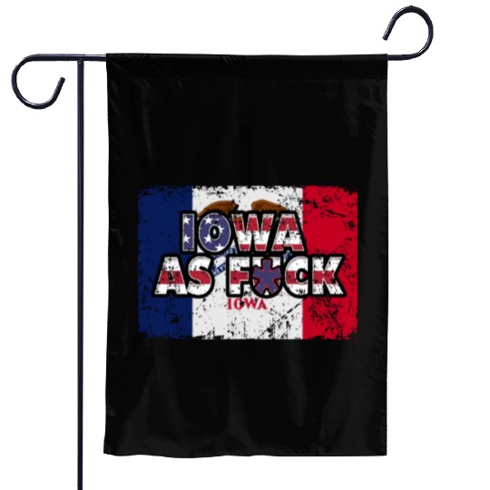 America US Flag State Flag Iowa Garden Flags