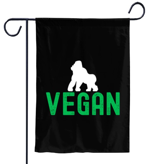 VEGAN Gorilla Garden Flags