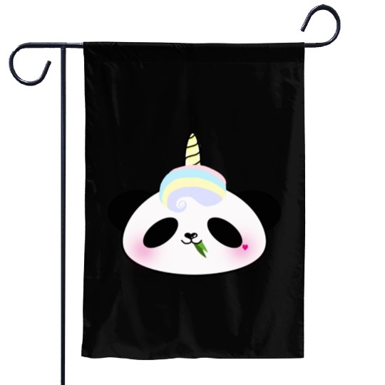 Panda who wants to be a unicorn, Unipan #1 Garden Flags