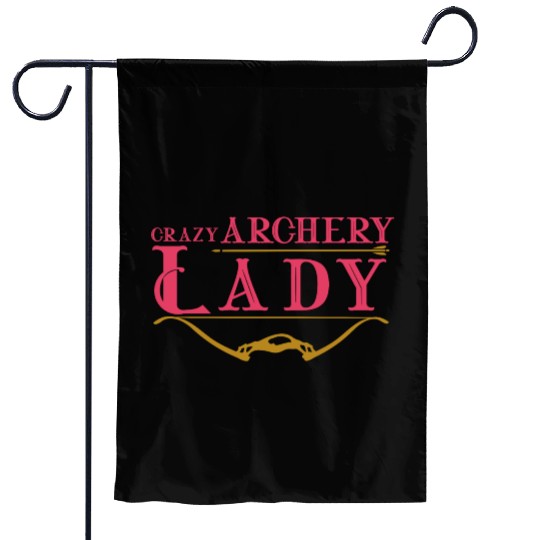 Crazy Archery Lady Archer Garden Flags