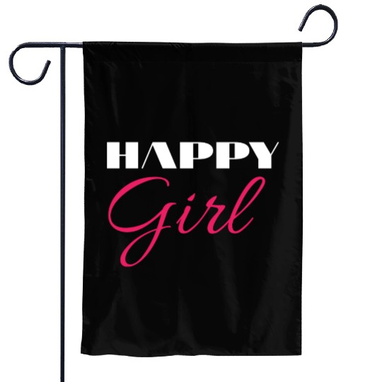 Happy girl Garden Flags