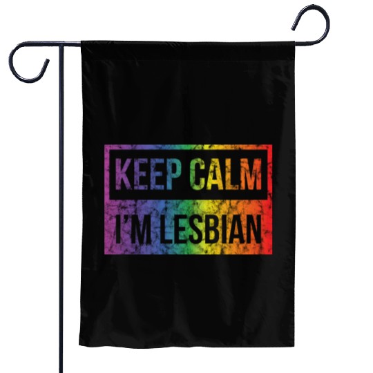 LGBT Gay Pride Lesbian Keep Calm I'm Lesbian Garden Flags