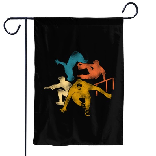 Parkour Free Running Traceur Retro Garden Flags