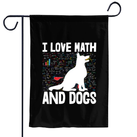 I Love Math & Dogs Garden Flags