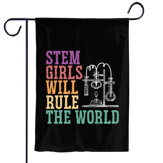 STEM Girls Will Rule The World Engineering Science Garden Flags