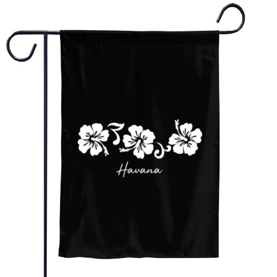 Havana Cuba Hibiscus Flower Garden Flags