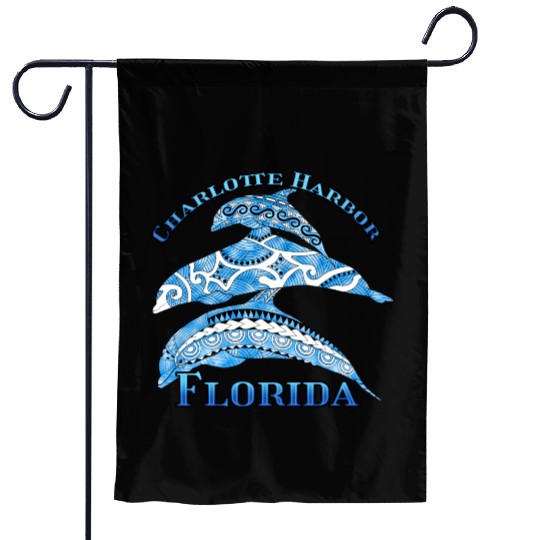 Charlotte Harbor Florida Vacation Tribal Dolphins Garden Flags