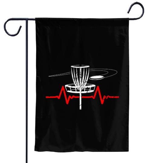 Disc Golf Heartbeat Ultimate Frisbee Sports Garden Flags