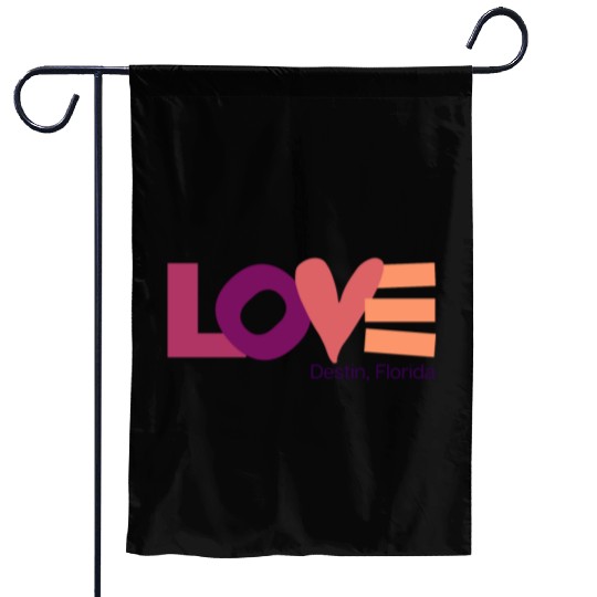 LOVE LOGO Multi Color Logo Garden Flags