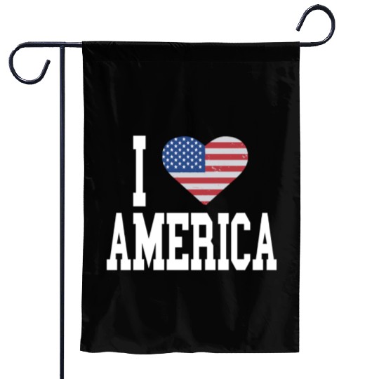 US Flag Proud American I Heart America, I Love Garden Flags