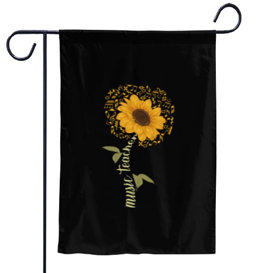 Sunflower Music Teacher Musician Gardening Garden Flags
