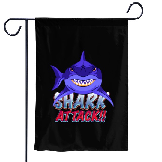 Shark Attack Garden Flags