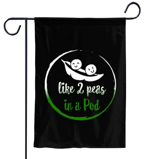 Peas Vegetable Garden Flags, Like 2 Peas In Pod,