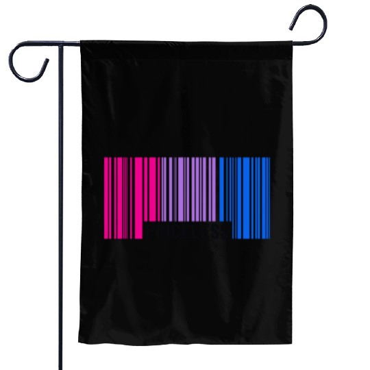 Priceless Bisexual Pride Barcode Subtle Bi Flag Garden Flags