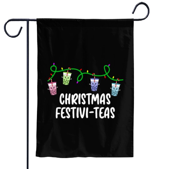 Boba Tea Relax Christmas Cute Kawaii Bubble Milk Garden Flags