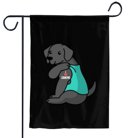Great Dane I Love Grandma Garden Flags