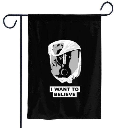 I Want To Believe 001 B-W Skull Garden Flags