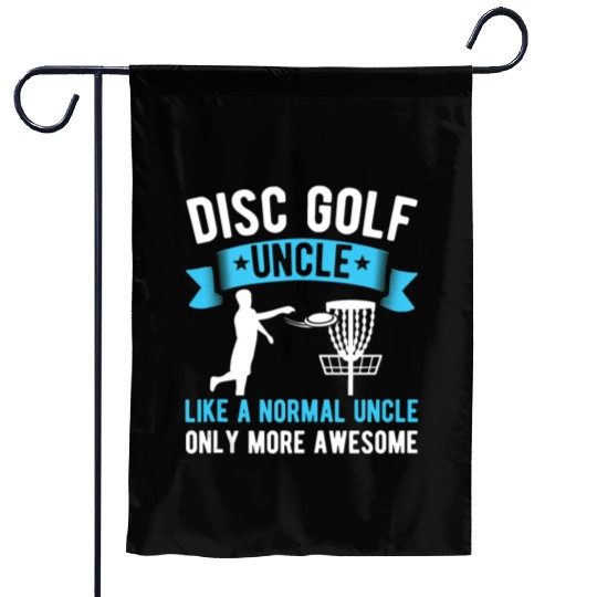 Mens Disc Golf Uncle Only More Awesome Funny Garden Flags
