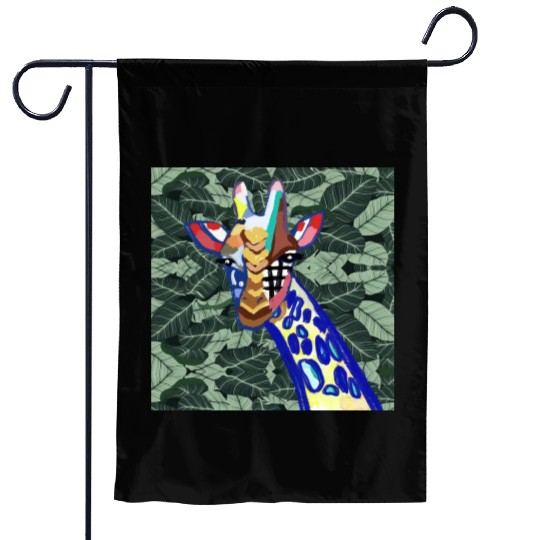 The blue giraffe Garden Flags