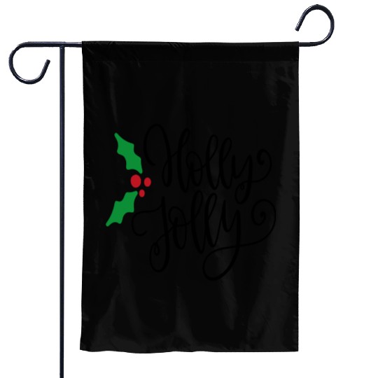 Holly Jolly Mistletoe Holiday Garden Flags