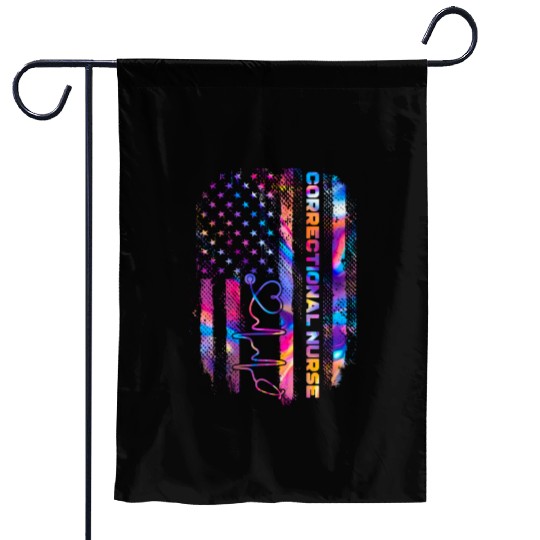 correctional nurse - US flag Garden Flags