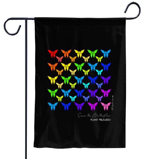 Save the Butterflies Origami Butterfly Garden Flags