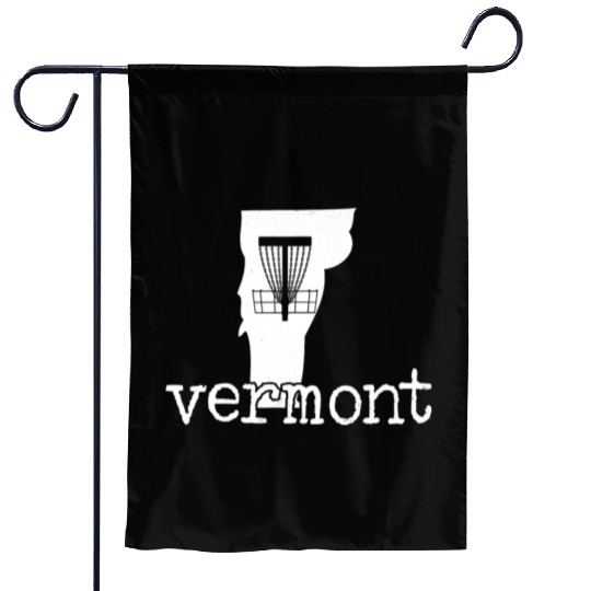 State of Vermont Disc Golf Golfer Golfing Basket Garden Flags